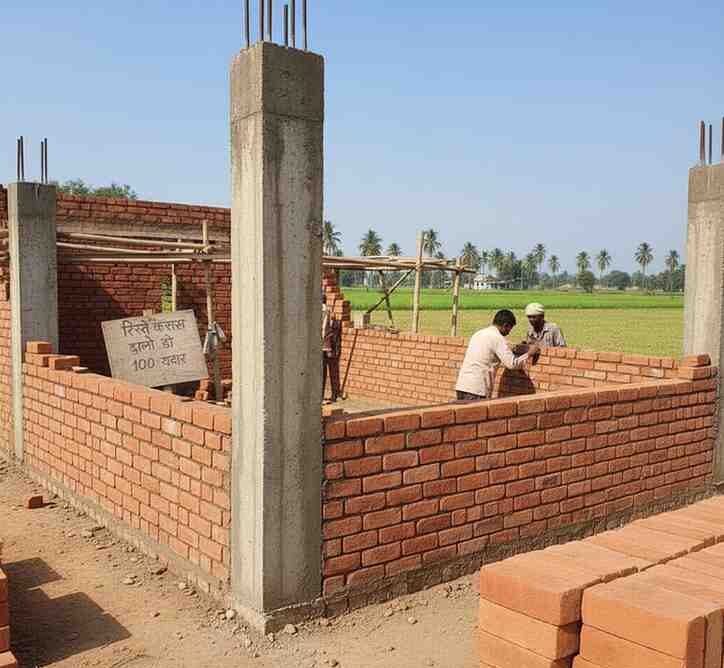 गाँव के घर को 100 साल तक मजबूत रखेगी ‘प्रथम श्रेणी’ की लाल ईंट